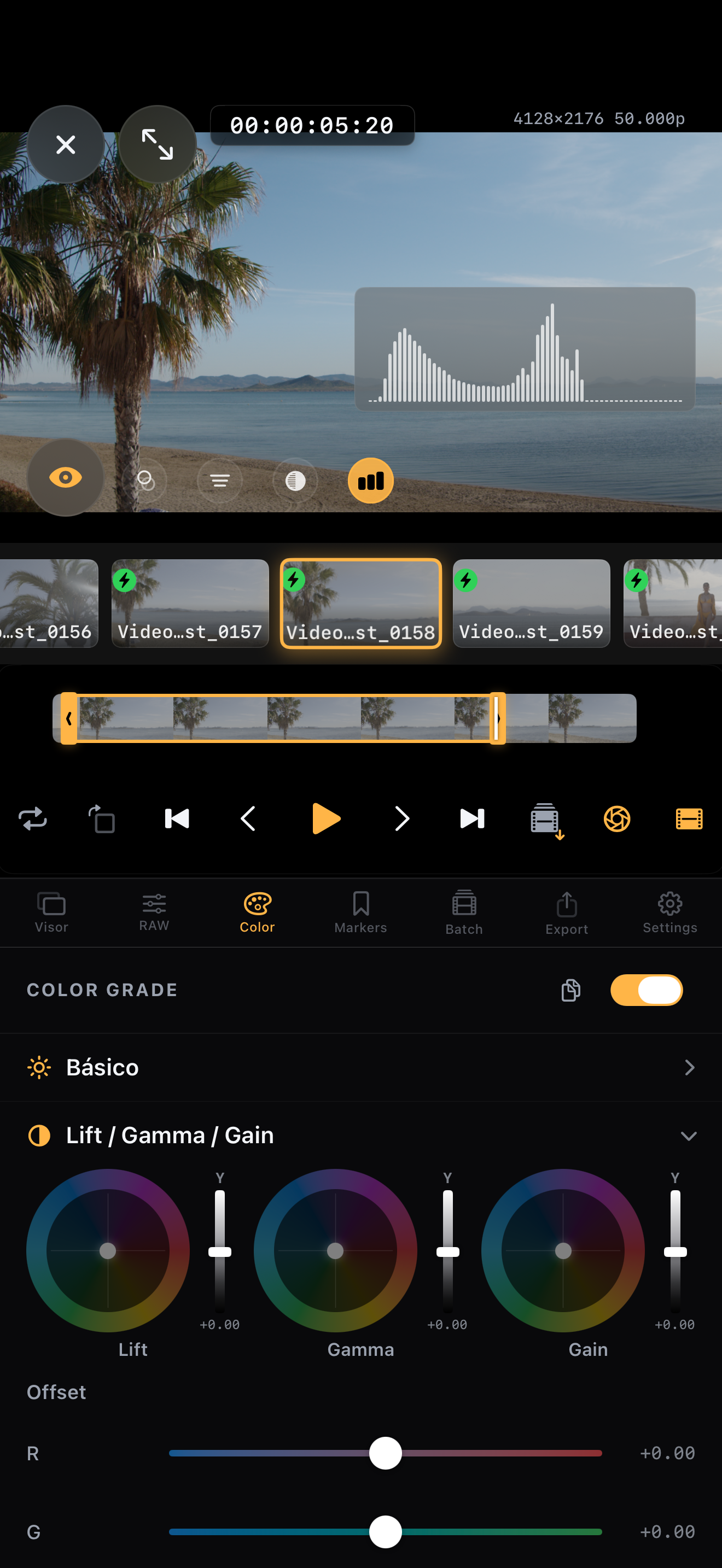 BlackRAW Visor color grading